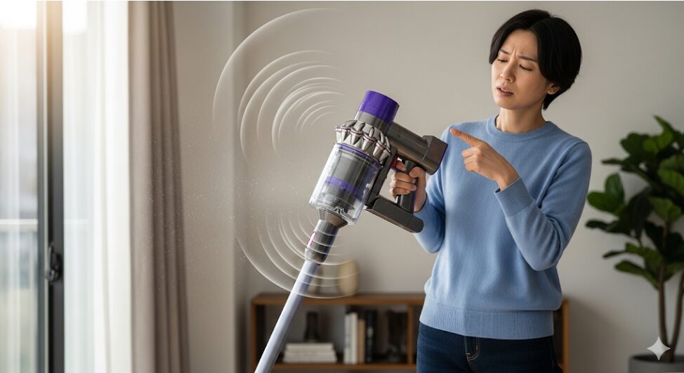 ダイソンコードレス掃除機の注意点を確認するイメージ