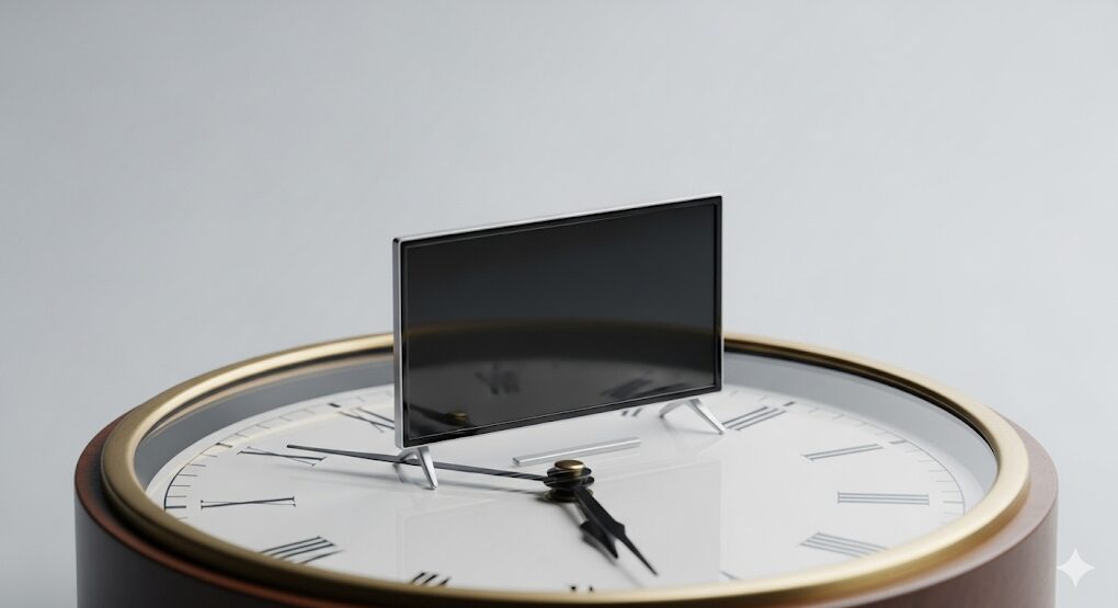 時計とテレビのミニチュア