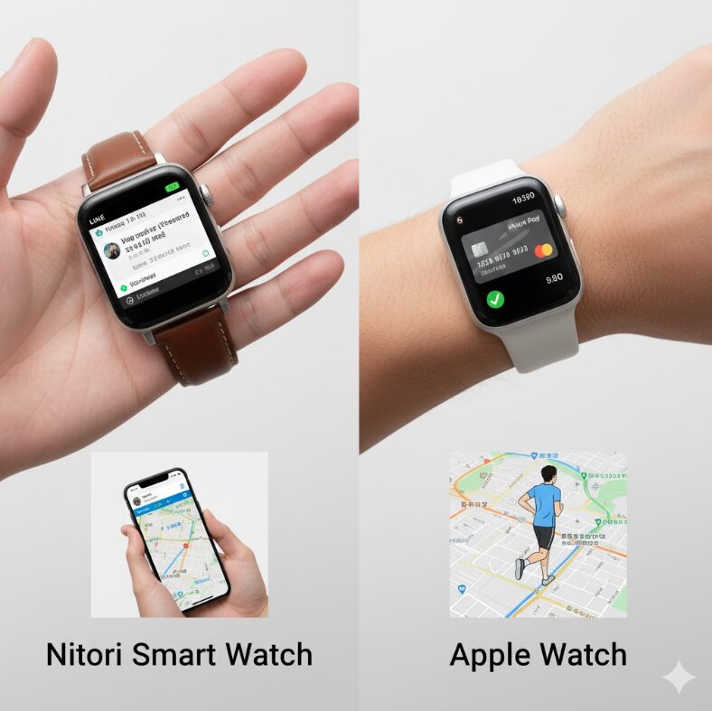 ニトリのスマートウォッチとApple Watchの違い