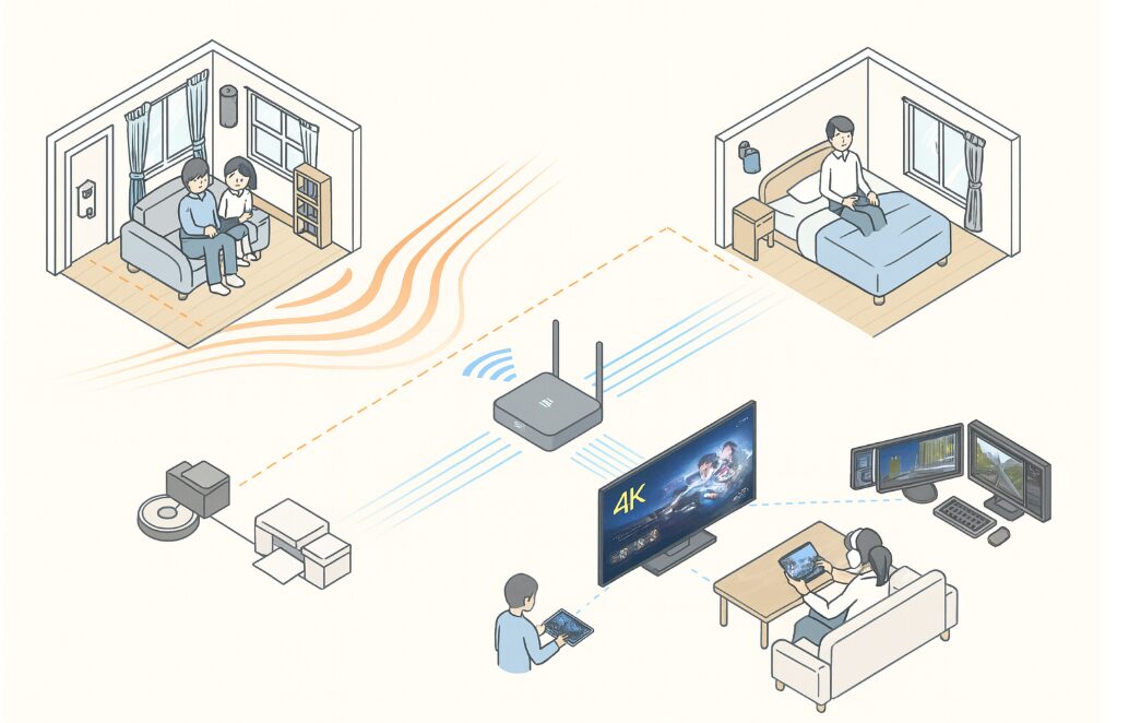 ネットワーク全体を最適化している様子。
