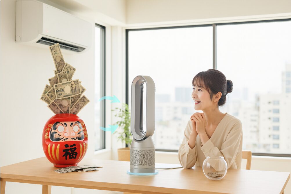 電気代を象徴する貯金箱の比較イメージ