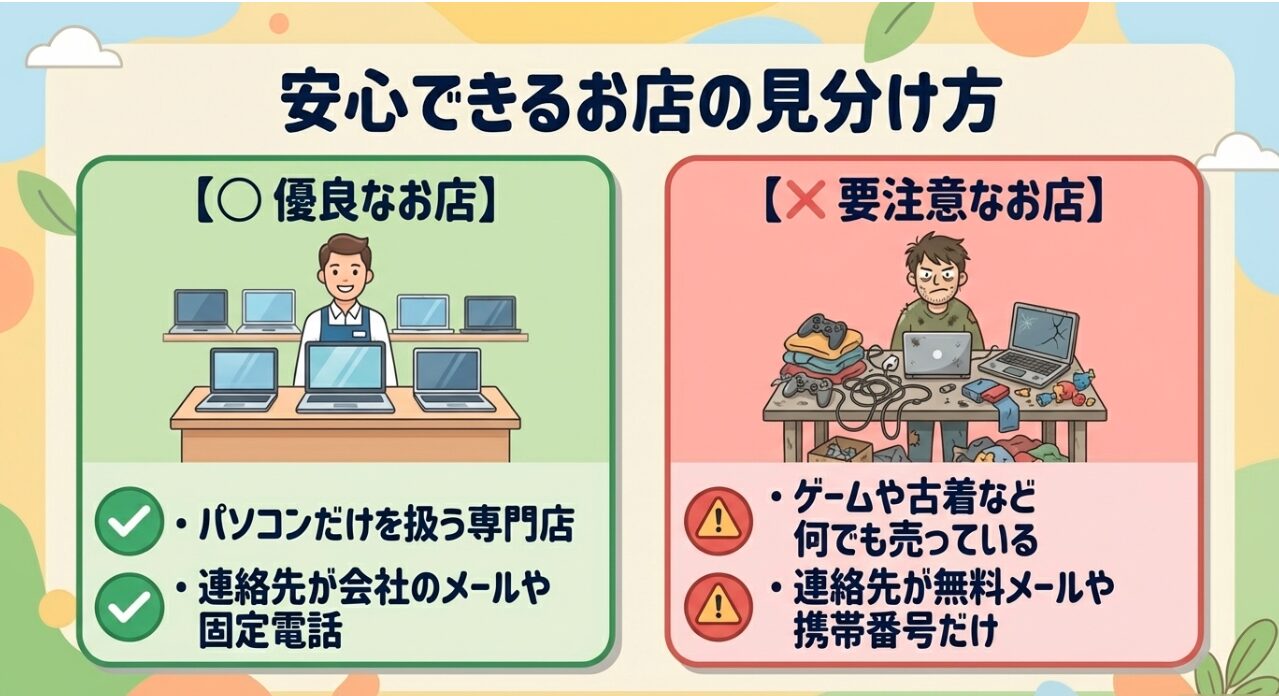 Amazon整備済みPCの安心できる優良な専門店と要注意な業者の見分け方