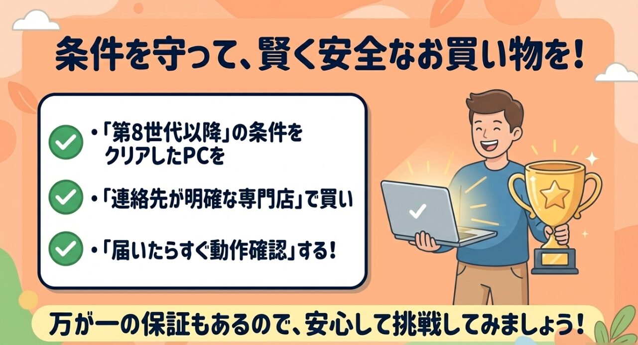 Amazon整備済みPCを賢く安全に購入するための最終チェックポイント