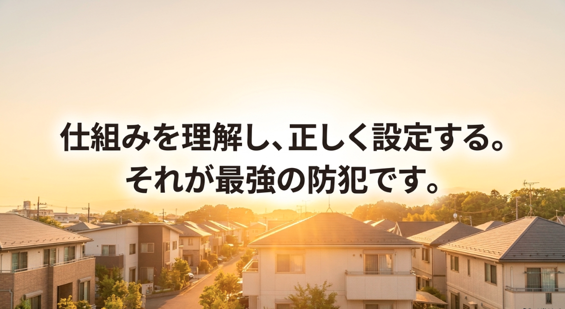 : 防犯カメラの仕組みを理解し、正しく設定することが最強の防犯対策